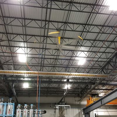 Commercial overhead fan installation in the Atlanta area