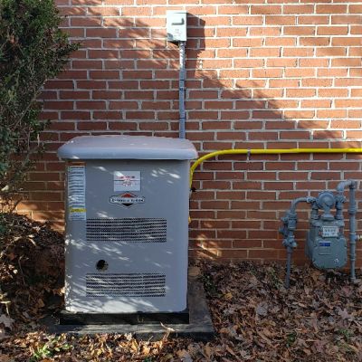 Residential generator installation in the Atlanta area