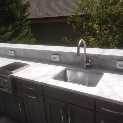 Outdoor kitchen electrical installation in the Atlanta area